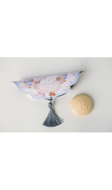 Trusou de botez pentru baieti cu ursuleti si baloane de aer cald, Puf Teddy Bear 27